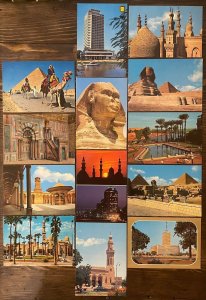 Lot 13 postcards Egypt pyramids Heliopolis Alexandria Cairo Aswan Giza Sheraton 