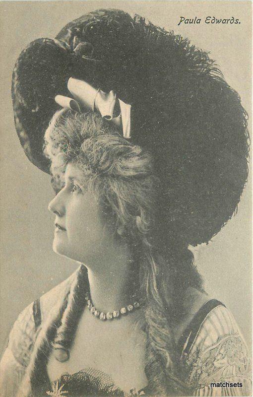 C-1905 Stage Actress Paula Edwards glamour Lady postcard 7396