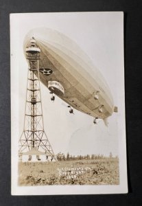 Mint Aviation RPPC USA Zeppelin Postcard Refuel Aircraft Airship