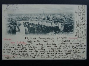 Germany Gruss Aus LEIPZIG Promenade c1898 UB Postcard by Dr Trenkler & Co.