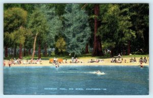 BIG BASIN, California CA ~ SWIMMING POOL  Santa Cruz County ca 1940s  Postcard