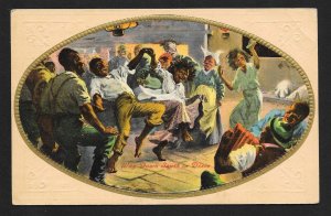 Black People Dancing 'Way Down South...' Used c1914