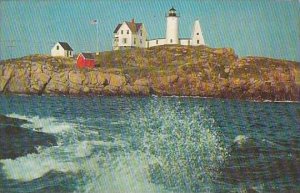 Maine York Beach Nubble Lighthouse 1960