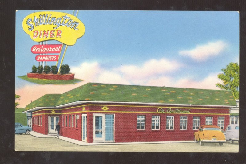 SHILLINGTON PENNSYLVANIA PA DINER RESTAURANT VINTAGE ADVERTISING POSTCARD PA