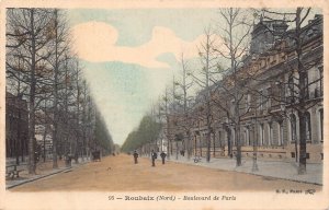 France Robaix Boulevard de Paris vintage postcard