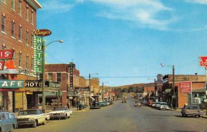 Lusk Wyoming Business Section  Hotel and Cafe Vintage Postcard U874