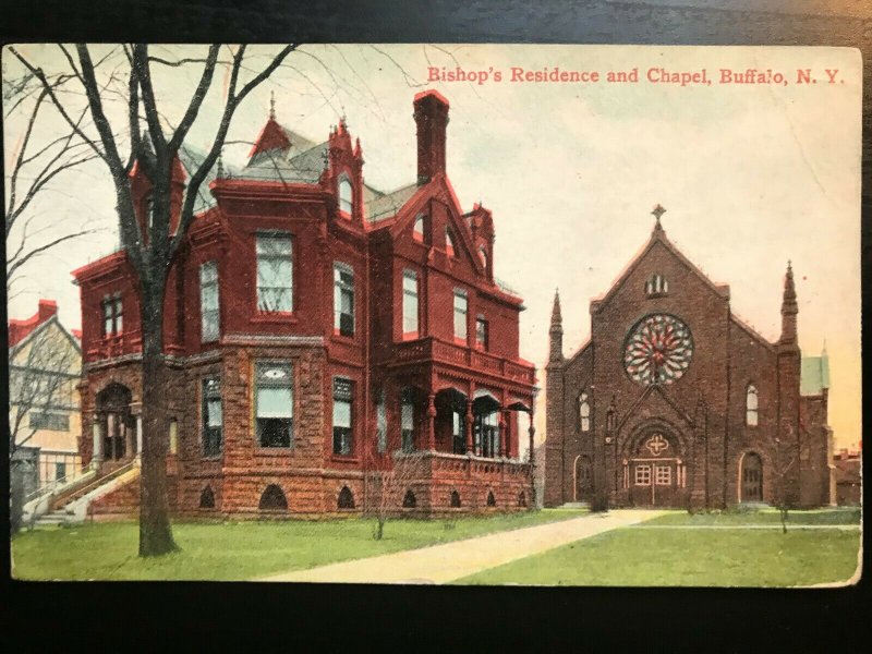 Vintage Postcard1907-1915Bishops Residence and ChapelBuffaloNew York