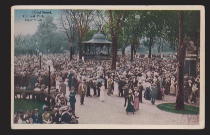 The Band Stand Central Park New York, NY - 1910s - Unused