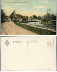 THE LANDING RUSSELLS MILLS CLOSE TO NEW BEDFORD MA ANTIQUE POSTCARD