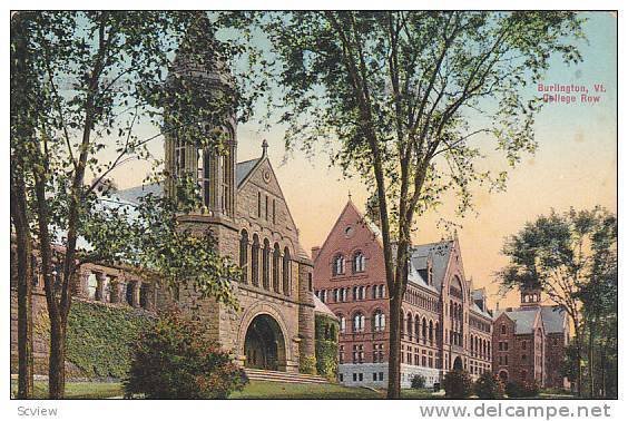 College Row, Burlington, Vermont, PU_1909