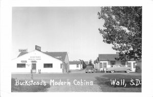 H71/ Wall South Dakota Postcard RPPC c50s Buckstead's Modern Cabin 113