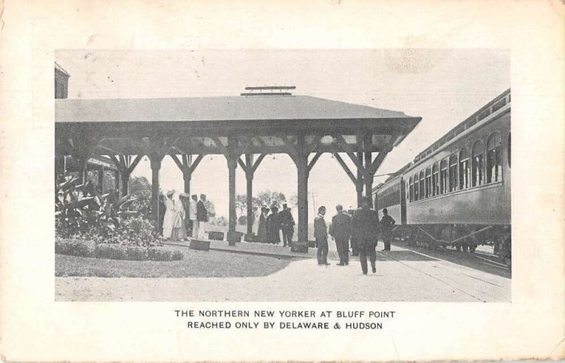 Bluff Point New York Delaware and Hudson Railroad Train Station PC AA30230 