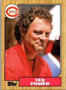 1987 Topps Baseball Card Ted Power Cincinnati Reds sk3309