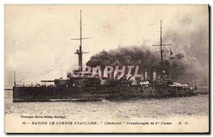 Postcard Old War Ship Condorcet first class Dreadnought