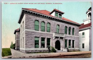 Olympia Washington~Thurston County Court House & City Hall Bldg~Vintage Postcard