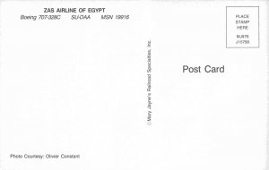 Airline Postcards     ZAS Airlines of EGYPT Boeing 707-329C   SU-DAA MSN 19916 
