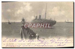 Old Postcard Le Havre in Lorraine jetties