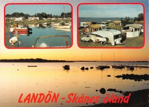 Fjalkinge, Sweden  LANDONS CAMPING Trailers~Fishing Boats ROADSIDE  4X6 Postcard