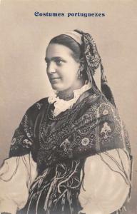 Portugal Woman Costumes Portuguezes Real Photo Antique Postcard J76379