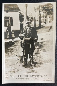 Mint England Real Picture Postcard One Of The Immortals Typical Belgian Soldier