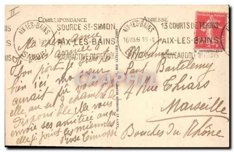 Old Postcard Aix les Bains Le Revard