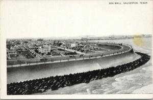 Sea Wall Galveston Texas TX Seawall Specialty Co. Antique Postcard E47 *As Is