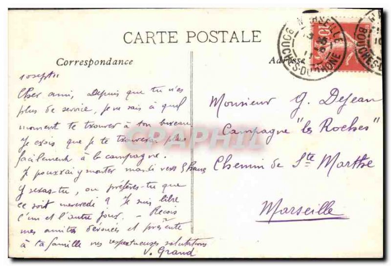 Postcard Old Marseille The Corniche