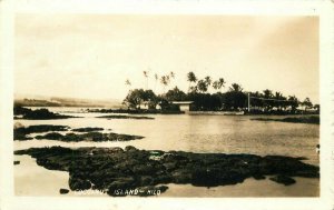 Honolulu Hawaii Hi Pali Gap Navy Sailors RPPC Photo Postcard 21-4289