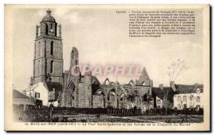 Old Postcard Batz sur Mer La Tour Saint Guenole and the ruins of the Chapel o...