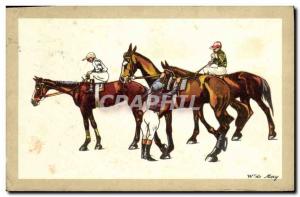 Old Postcard Equestrian Horse Riding