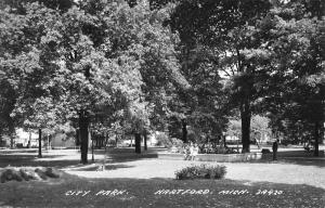 Hartford Michigan City Park Real Photo Antique Postcard K89928