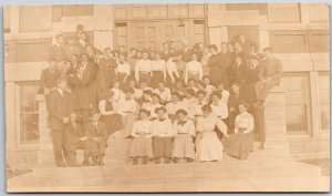 Group Of Students & Teachers Photography Uniform Suit Real Photo Postcard