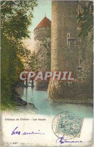 Old Postcard Chateau de Chillon pits