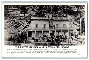 c1940's The Bowers Mansion Near Carson City Nevada NV RPPC Photo Postcard 