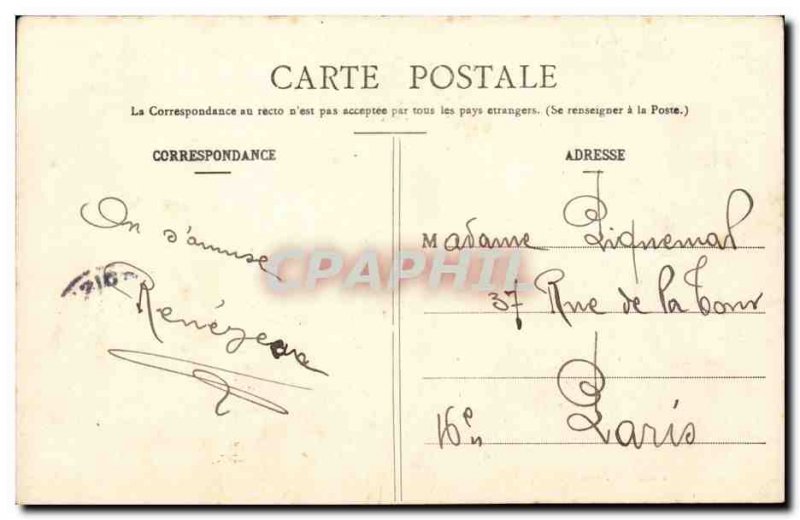 Postcard Old Chaetau Vigny Inner Court