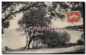 Old Postcard Noirmoutier Beach View of the road to Jetee