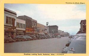 Rochester Minnesota business area Broadway looking south antique pc Z39709