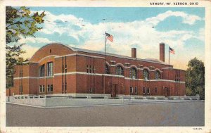 Armory Mt Vernon Ohio 1935 postcard
