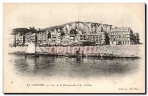 Treport - View of the Fish and Cliffs - Old Postcard