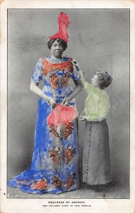 J73/ Entertainers Postcard c1930 Abomah Tallest Woman Side Show 224