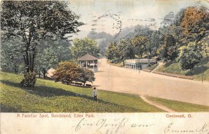 Cincinnati Ohio 1906 Postcard A Familiar Spot Bandstand Eden Park