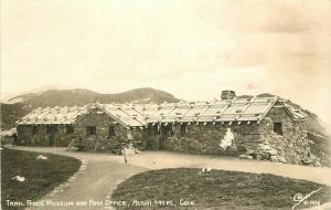 Colorado 1939 Trail Ridge Museum Post Office Sanborn RPPC Photo Postcard 4099