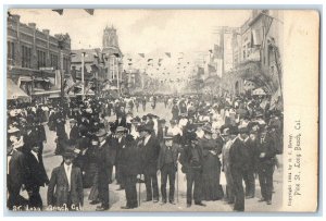 c1905 Pine St. Exterior Building Long Beach California Vintage Antique Postcard