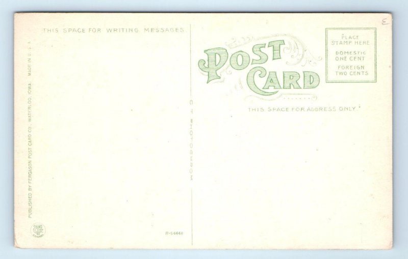 ST. JOSEPH, Missouri MO ~ Interior LEE BROOM'S RESTAURANT c1910s  Postcard