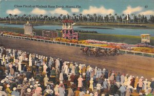 Hialeah Race Track Close Finish Miami  FL