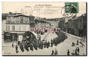 Old Postcard St Mihiel Square Defile halls hunters walk Militaria