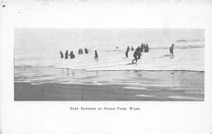 H75/ Ocean Park Washington Postcard c1910 Surf Bathing Ocean  39