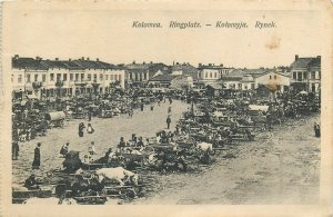 Ukraine Kolomyia Kolomyya Colomeea Rynek market postcard