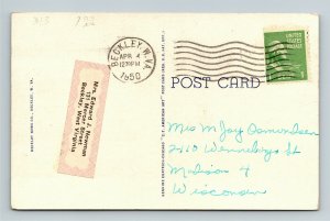 Beckley WV, Raleigh County Courthouse, Linen West Virginia c1950 Postcard