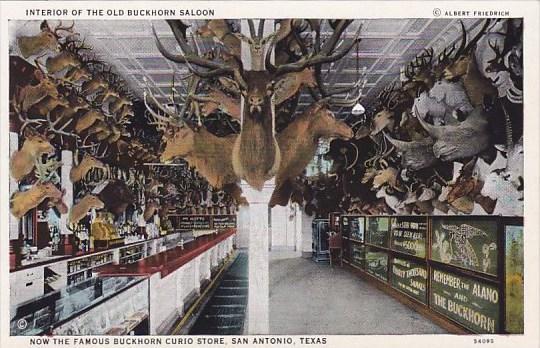 Interior Of The Old Buckhorn Saloon Now The Famous Buckhorn Curio Store San A...